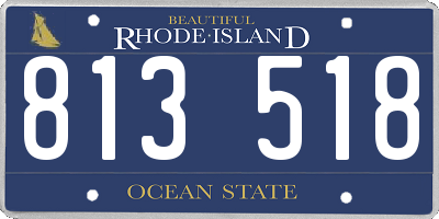 RI license plate 813518