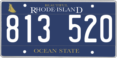 RI license plate 813520