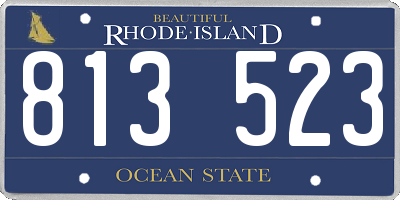 RI license plate 813523