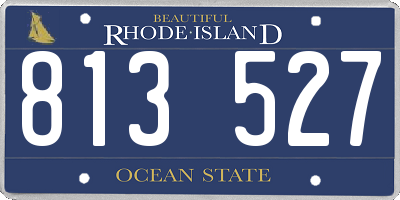 RI license plate 813527