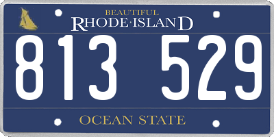 RI license plate 813529
