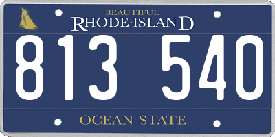 RI license plate 813540