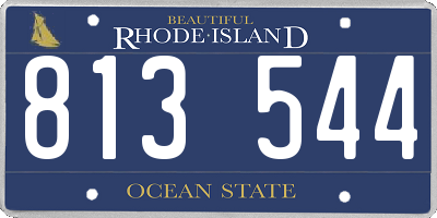 RI license plate 813544