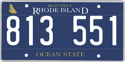 RI license plate 813551