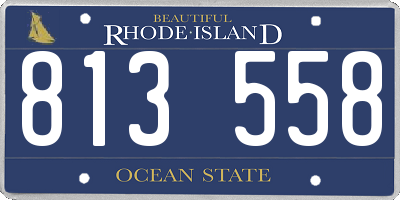 RI license plate 813558