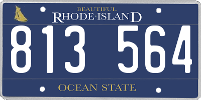 RI license plate 813564