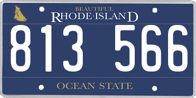 RI license plate 813566