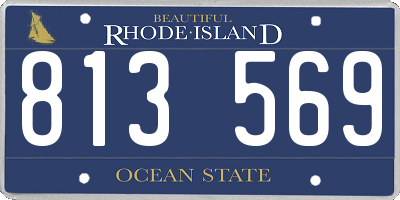 RI license plate 813569