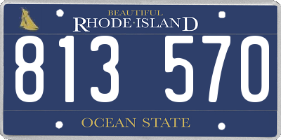 RI license plate 813570