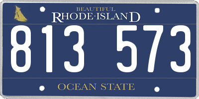 RI license plate 813573