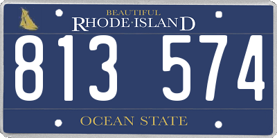 RI license plate 813574