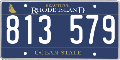 RI license plate 813579