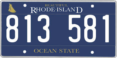 RI license plate 813581