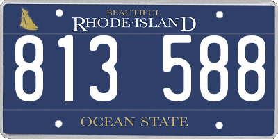 RI license plate 813588