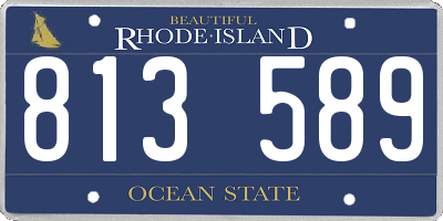 RI license plate 813589