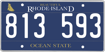 RI license plate 813593