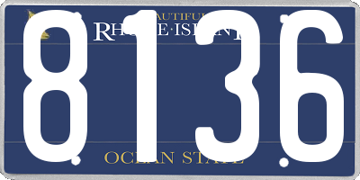 RI license plate 8136