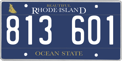 RI license plate 813601