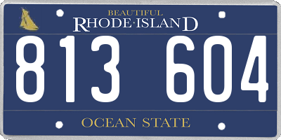 RI license plate 813604