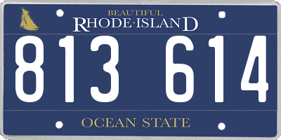 RI license plate 813614