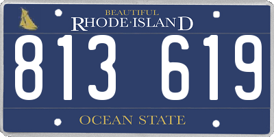 RI license plate 813619