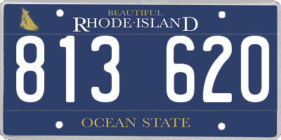 RI license plate 813620