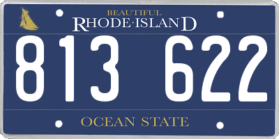 RI license plate 813622