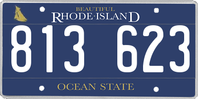 RI license plate 813623