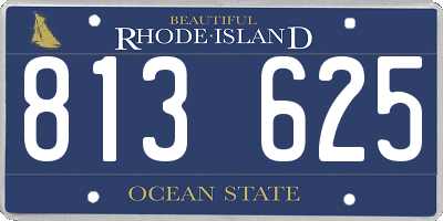 RI license plate 813625