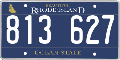 RI license plate 813627