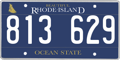 RI license plate 813629