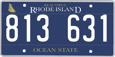 RI license plate 813631
