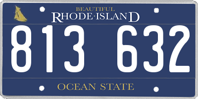 RI license plate 813632