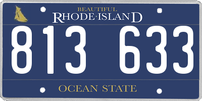 RI license plate 813633