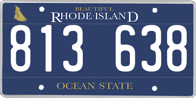 RI license plate 813638