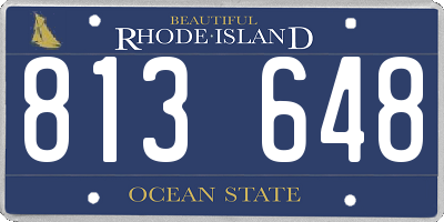 RI license plate 813648