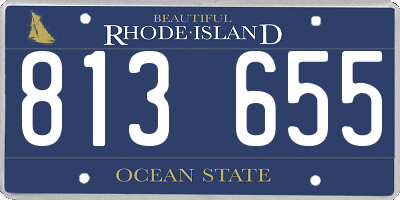 RI license plate 813655