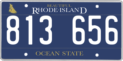 RI license plate 813656