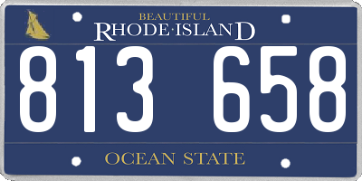 RI license plate 813658