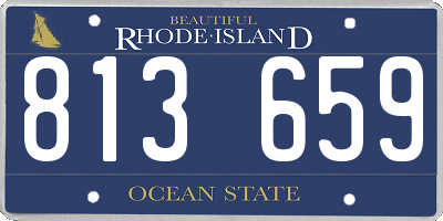 RI license plate 813659