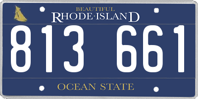 RI license plate 813661