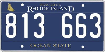 RI license plate 813663