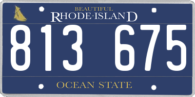 RI license plate 813675