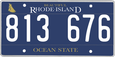 RI license plate 813676