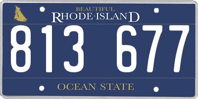 RI license plate 813677