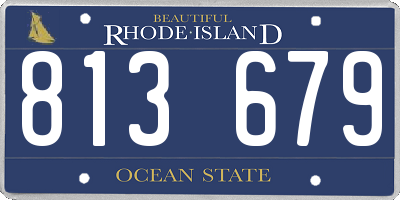 RI license plate 813679