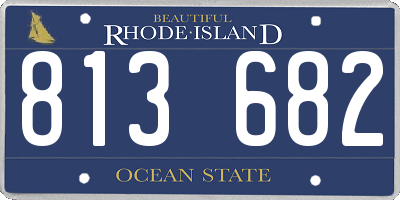 RI license plate 813682