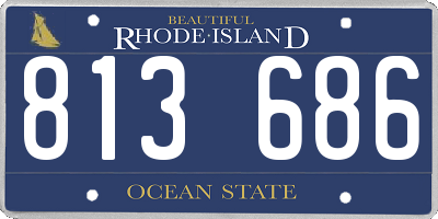 RI license plate 813686