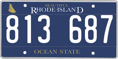 RI license plate 813687