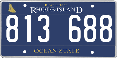 RI license plate 813688